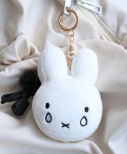 Miffy Official Plush Doll Crying Miffy Face White 10cm Rabbit Keyring Bag Charm picture
