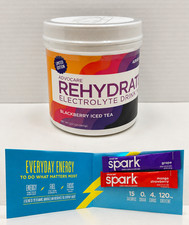 AdvoCare Rehydrate Blackberry Iced Tea 30 Serving NEW Sealed + SPARK Sample Pack picture