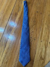 Perry Ellis Portfolio Silk Tie Blue Diamond Pattern New With Tags picture