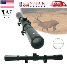 4X20 Scope w/ Ring Mounts Rapid Range Hunting Tactical Rifle Crossbow Air Gun picture