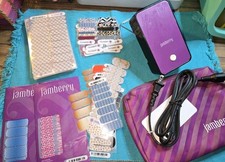 Jamberry Nails LOT Mini Heater & Nail Accents 87pc Set Used  picture