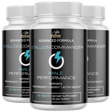 Stallion Commander- Men's Health & Bodybuilding- 3 Bottles- 180 Tablets picture