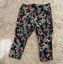 Torrid Happy Camper Camo Capri Leggings XL High Rise Stretch Zip Pockets picture