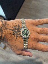 Rolex Lady Datejust 69190 26mm Two Tone Green Diamond Dial Automatic Watch picture