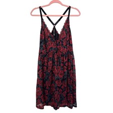 Torrid Red Rose Babydoll Chemise Nightie Black Lace Goth Plus Size 3 Floral picture