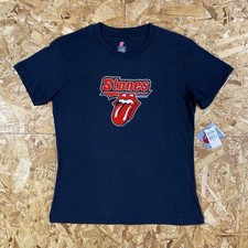 DSWT Vintage 2005 Rolling Stones Felt Logo Fitted Baby Tee Womens Size XL picture