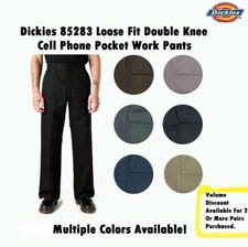 Dickies Men's 85283 Loose Fit Double Knee Pocket Work Pant Multiple Colors picture