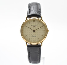 Vintage [EXCELLENT+5] Longines 150 6879 Gold Dial 32mm Men's Quartz Watch Japan picture