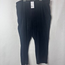Kim Rogers Womens 4X Black Velour Pants Plus Size KRBT01039W Loungewear NWT picture