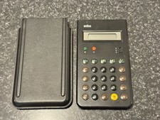 Braun Pocket Basic Calculator Type 4 835 871-B Black with Case, LCD Display picture