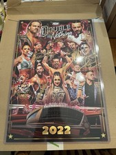 AEW Signed Poster CM Punk Hardy Boys Young Bucks Double Or Nothing Adam Page picture