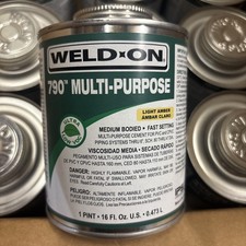 3 Pack. New Weld-On 790 Multi-Purpose Clear Medium Body Fast 1 Pint 16 oz. picture