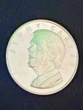RARE 1977 Silver Jimmy Carter Reverse Proof 6.4 oz .999 Bullion Inaugural Coin picture