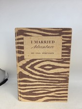 I Married Adventure Osa Johnson 1940 HC Zebra Cloth First Edition VTG Book picture