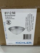 Kichler 8112NI 2-Light Flush Mount Ceiling Light – Brushed Nickel picture