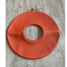 Vintage Carex Inflatable Rubber Donut Ring Seat Cushion Pillow, Orange picture