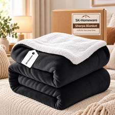 480GSM Heavy Sherpa Fleece Blanket Double-Sided Warm Throw  Bedding Blankets picture