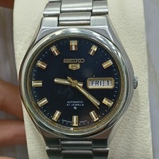Vintage Seiko 5 Automatic Blue Dial Men's Watch 6319 Original picture