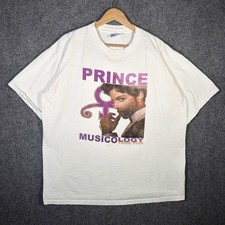 Vintage Prince Shirt XL White 2004 Y2K Musicology Tour Band Tee Music Rock Rare picture