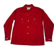 Towncraft 50’s Penney's Red Corduroy Shirt Size M picture