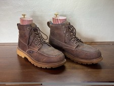 Wolverine Men’s Waterproof Brown Leather Moc-Toe Ankle Boots 10.5 W picture