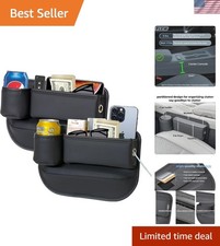 Anti-Drop Car Seat Gap Filler Organizer,  Leather Console Organizer, Easy Acc... picture