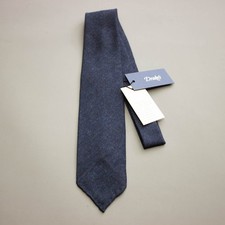 Drake’s Navy Solid Hand Rolled Tie / RRP £175 / Handmade in London / BNWT picture