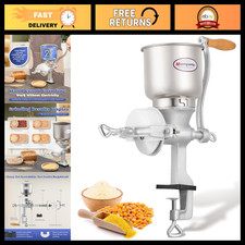 Manual Corn Grinder Mill - Cast Iron Grain Mill with Large Hopper for Coffee, Wh picture