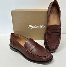 Madewell NYE Penny Loafers Vachetta Leather NJ256 Apple Butter Brown Size 8.5 picture