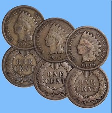 1859-1909 CIRCULATED FULL DATE ~ Indian Head Cent Penny GOOD / VERY GOOD Coin picture