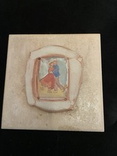 Vintage Handcrafted Tile Muriel Meray Clayworks Romantic Couple Made In Italy picture