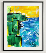EMBRY Original 11x14 Abstract Acrylic Painting 