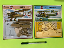 Lot 1/72 scale Vintage Airfix WWI kits - SPAD VII & AVRO 504K picture