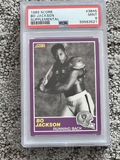 PSA 9 MINT 1989 SCORE SUPPLEMENTAL FOOTBALL CARD BO JACKSON ROOKIE RAIDERS picture