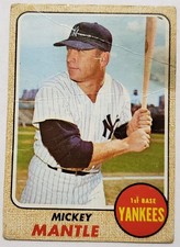 1968 Topps baseball New York Yankees Mickey Mantle #280, YANKEES (HOF) picture