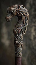 ART-Wooden walking stick hand carved Animal wooden walking cane picture
