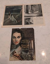 VINTAGE 1946 CAESAR & CLEOPATRA VIVIEN LEIGH CLAUDE RAINS MOVIE PRINT AD ARTICLE picture