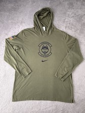 UConn Huskies Hoodie Shirt Mens XL Green NCAA Nike Dri Fit Salute To Service picture