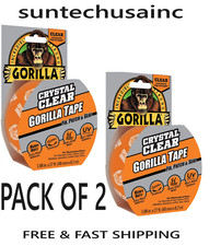 2 PACK- Crystal Clear Gorilla Tape 1.88 in X 27 ft Heavy Duty Flexible Outdoor picture