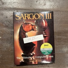 Vintage Sealed Big Box- Sargon III Chess - Hayden Software - 1987 / IBM Apple PC picture