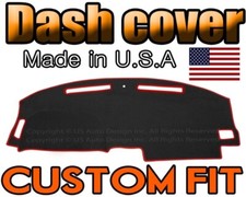 fits 2008-2014 DODGE CHALLENGER DASH COVER DASHBOARD MAT / BLACK WITH RED TRIM picture