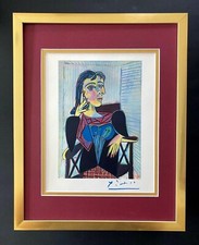 PABLO PICASSO 1948 RARE SIGNED VINTAGE PRINT FRAMED MID CENTURY ART  picture