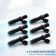 6Pcs Fuel Injectors for Ford F‑150 2005‑2008 V6 4.2L 5L3Z9F593AA FJ869 800-1905N picture