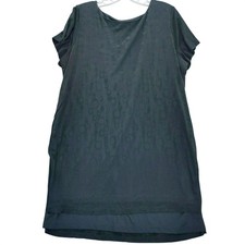 Travelers by Chico's Shift Dress SZ 3 xl Black Burnout Circle Layered Hem picture