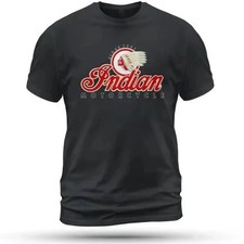 Indian Motorcycle Funny Graphic Tee Mens T-Shirt Vintage picture