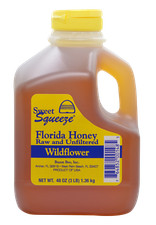 Sweet Squeeze Raw Wildflower Honey - Unpasteurized & Unfiltered - 3 Pounds picture