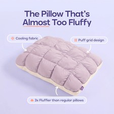 Mellow Puff Pillow Cooling Down Alternative Standard or King Quilted picture