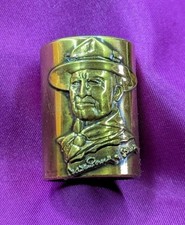 Scout Woggle Slide-Lord Baden Powell of Gilwell Metal Neckerchief Scarf Slide picture