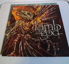 Lamb of God - Omens (LP 2022 Epic) Signed insert Red Black Marble picture