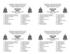 Defense Language Institute DLI BASIC CROATIAN CROAT Text & 600+ MP3 Audio CD picture